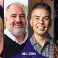 Split graphic of four Alumni Hall of Fame Inductees 