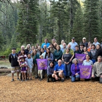 group of camping gator alumni and friends