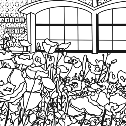 Gator coloring book page 1 of flowers