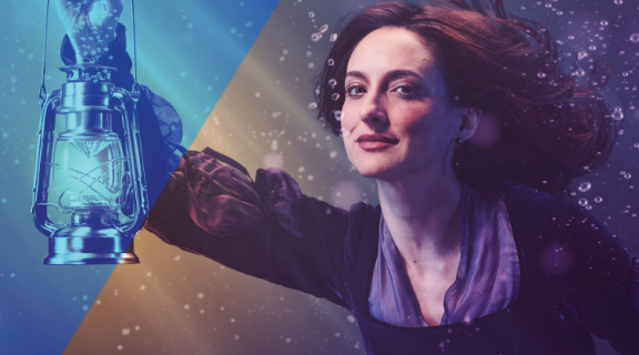 Promotional graphic for the tweth Night with a woman underwater carrying a lantern.