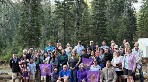 group of camping gator alumni and friends